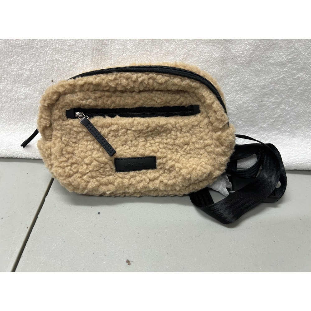 Athleta Womens Beige All About Sherling Belt Bag